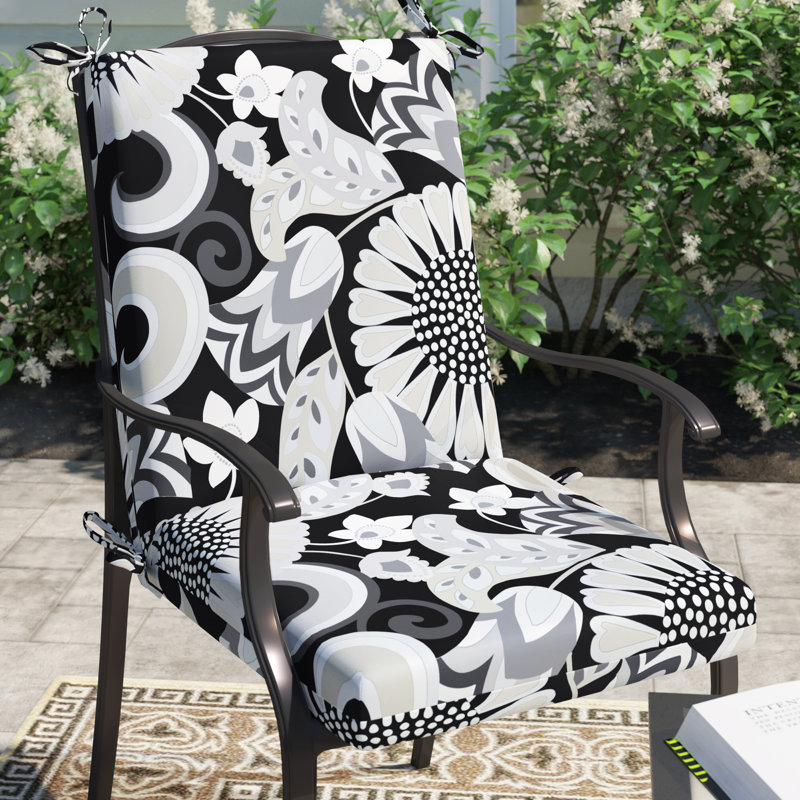 Winston Porter Sisneros Squared Corner Indoor Outdoor Dining Chair Cushion Reviews Wayfair